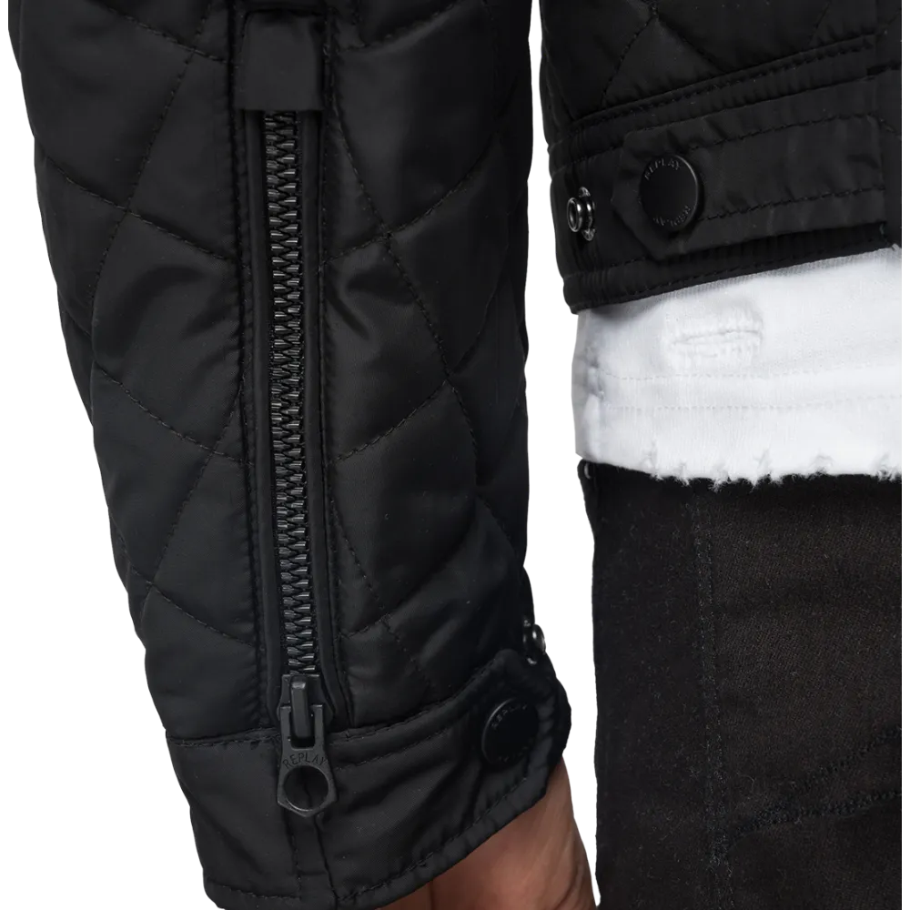 Biker Quilted Jacket Black