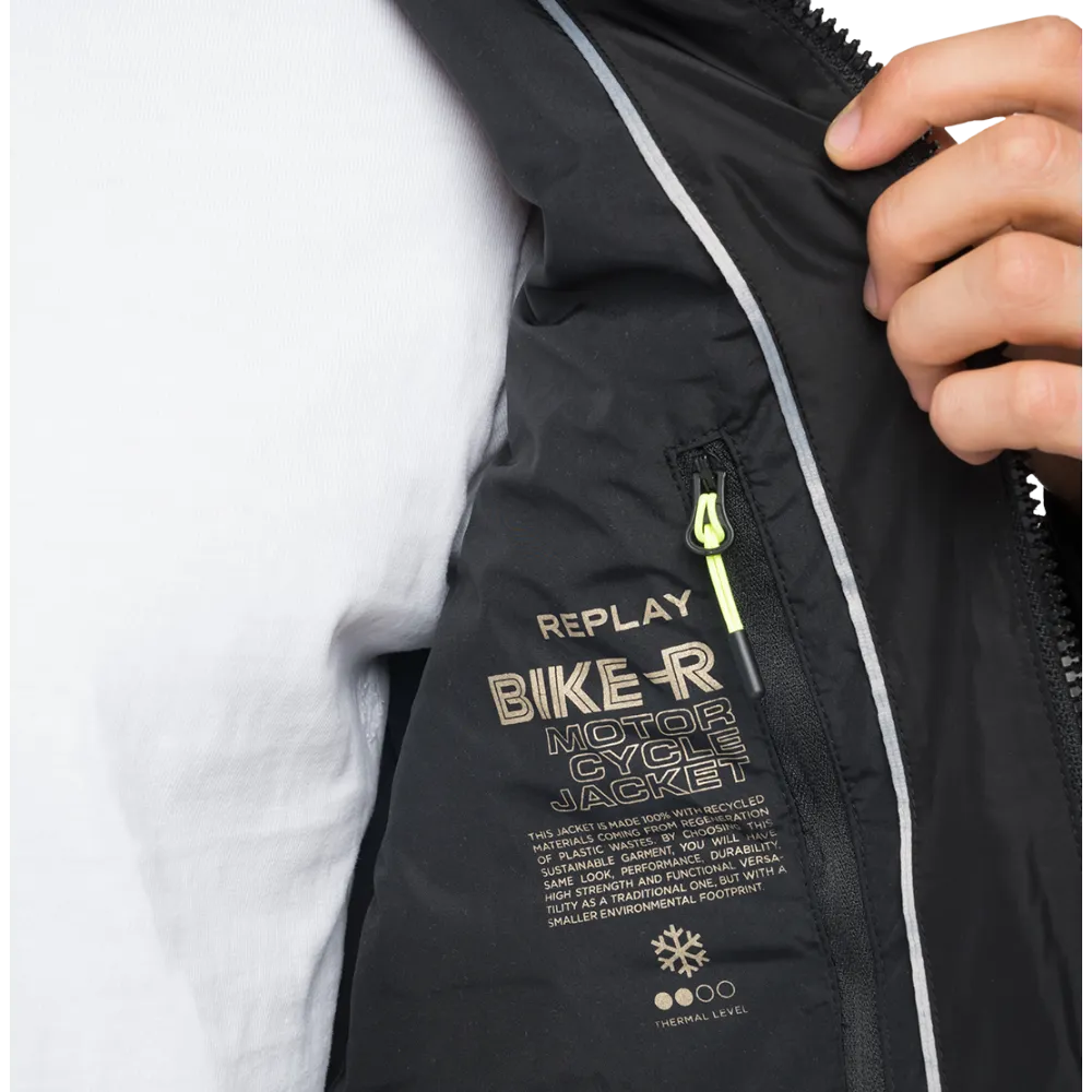 Biker Quilted Jacket Black