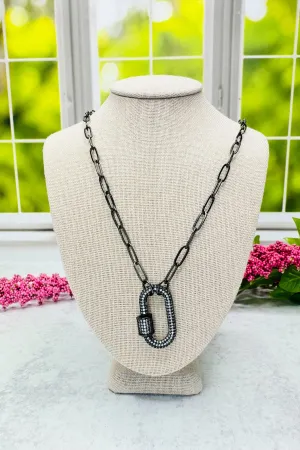 Black Luxe Charm Necklace