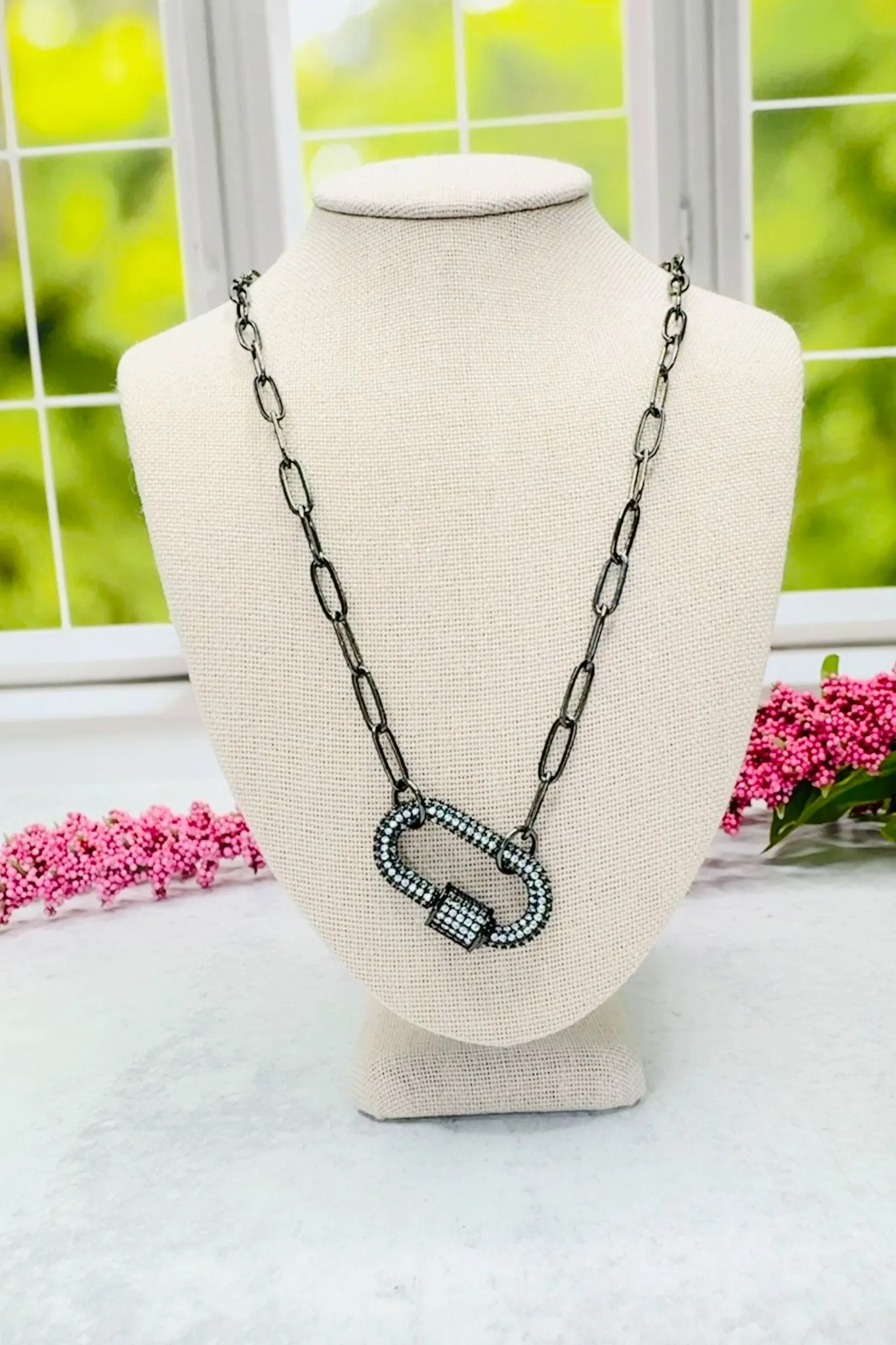 Black Luxe Charm Necklace