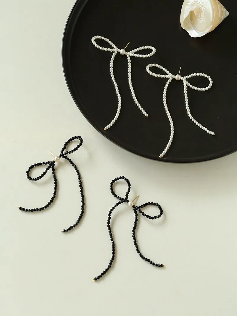Bow Dance Two-Tone Bow Earrings