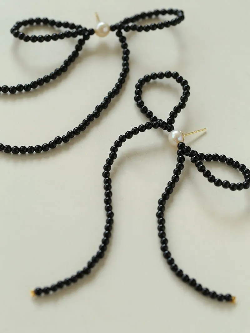 Bow Dance Two-Tone Bow Earrings