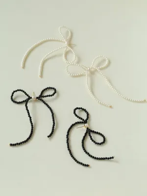 Bow Dance Two-Tone Bow Earrings