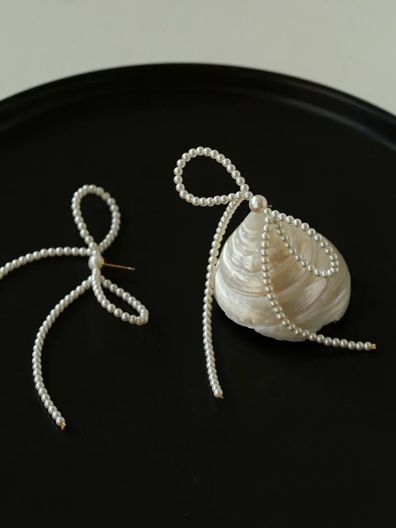 Bow Dance Two-Tone Bow Earrings