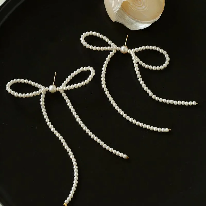 Bow Dance Two-Tone Bow Earrings