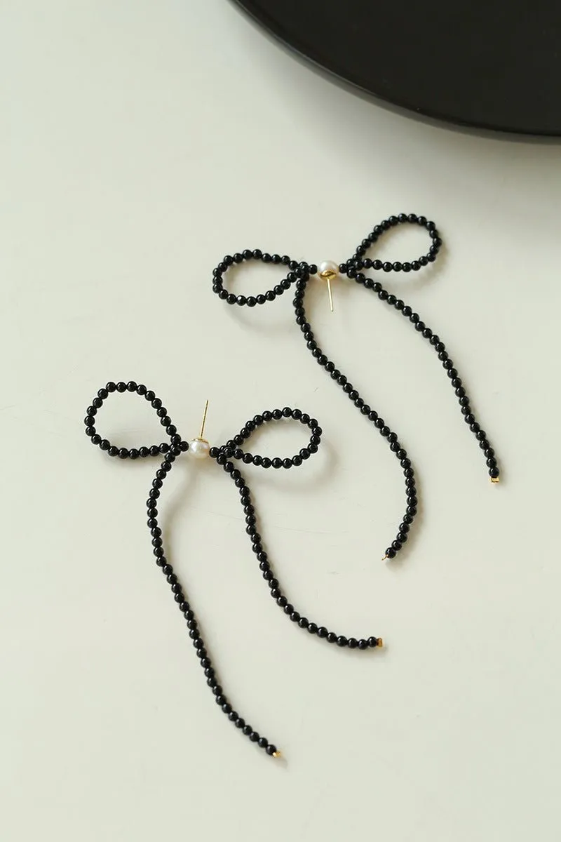 Bow Dance Two-Tone Bow Earrings