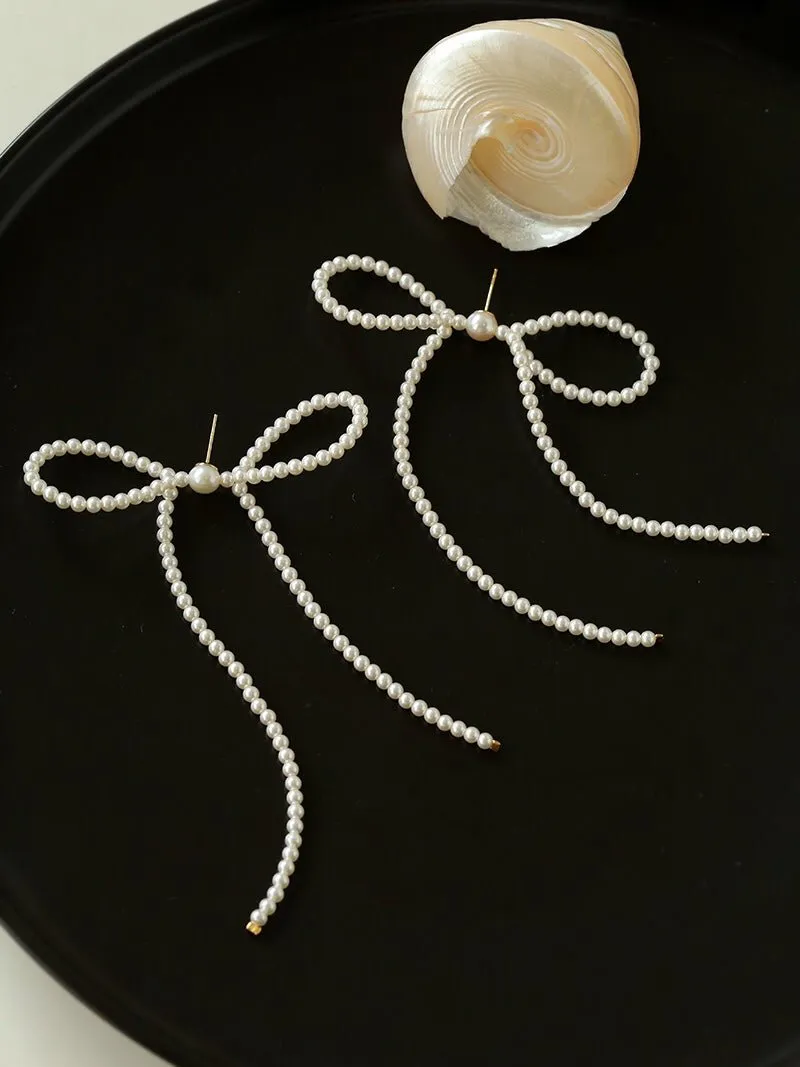 Bow Dance Two-Tone Bow Earrings