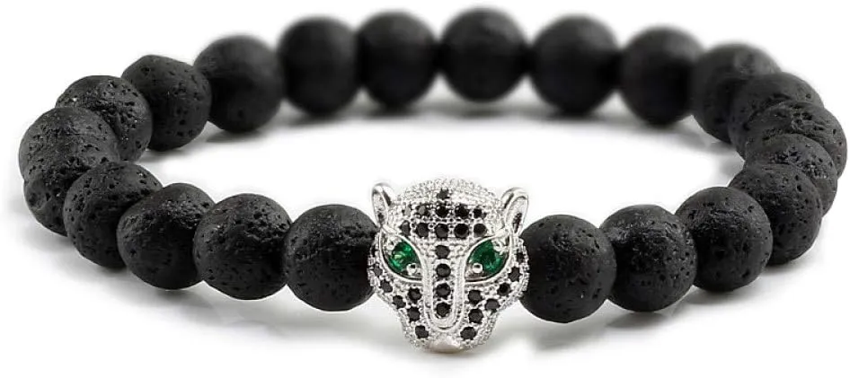 Bracelet Men Black Lava Healing Balance Beads Reiki Buddha Prayer Natural Stone Yoga Bracelet For Women,S black style 1