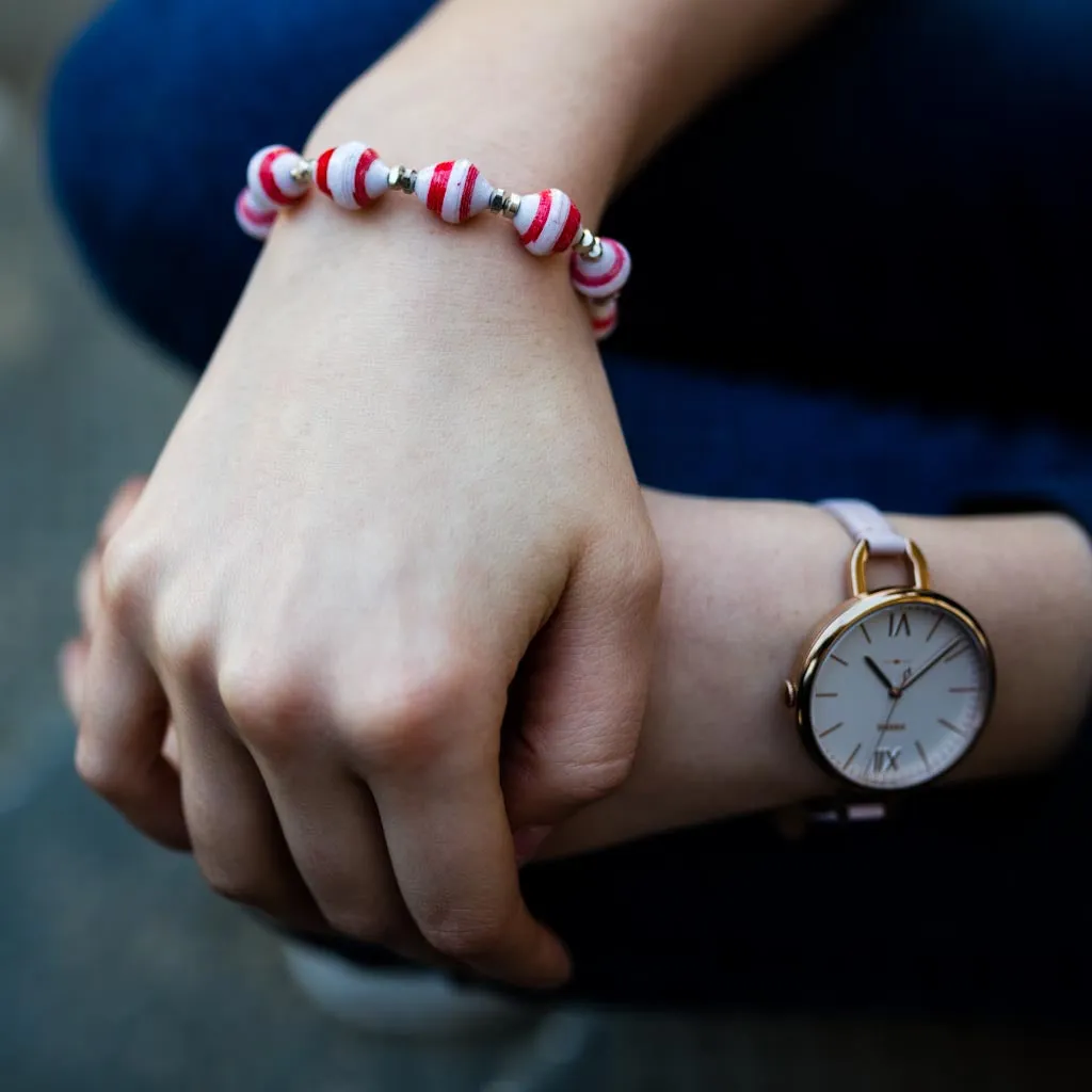 Bracelet - Red/White Stripe