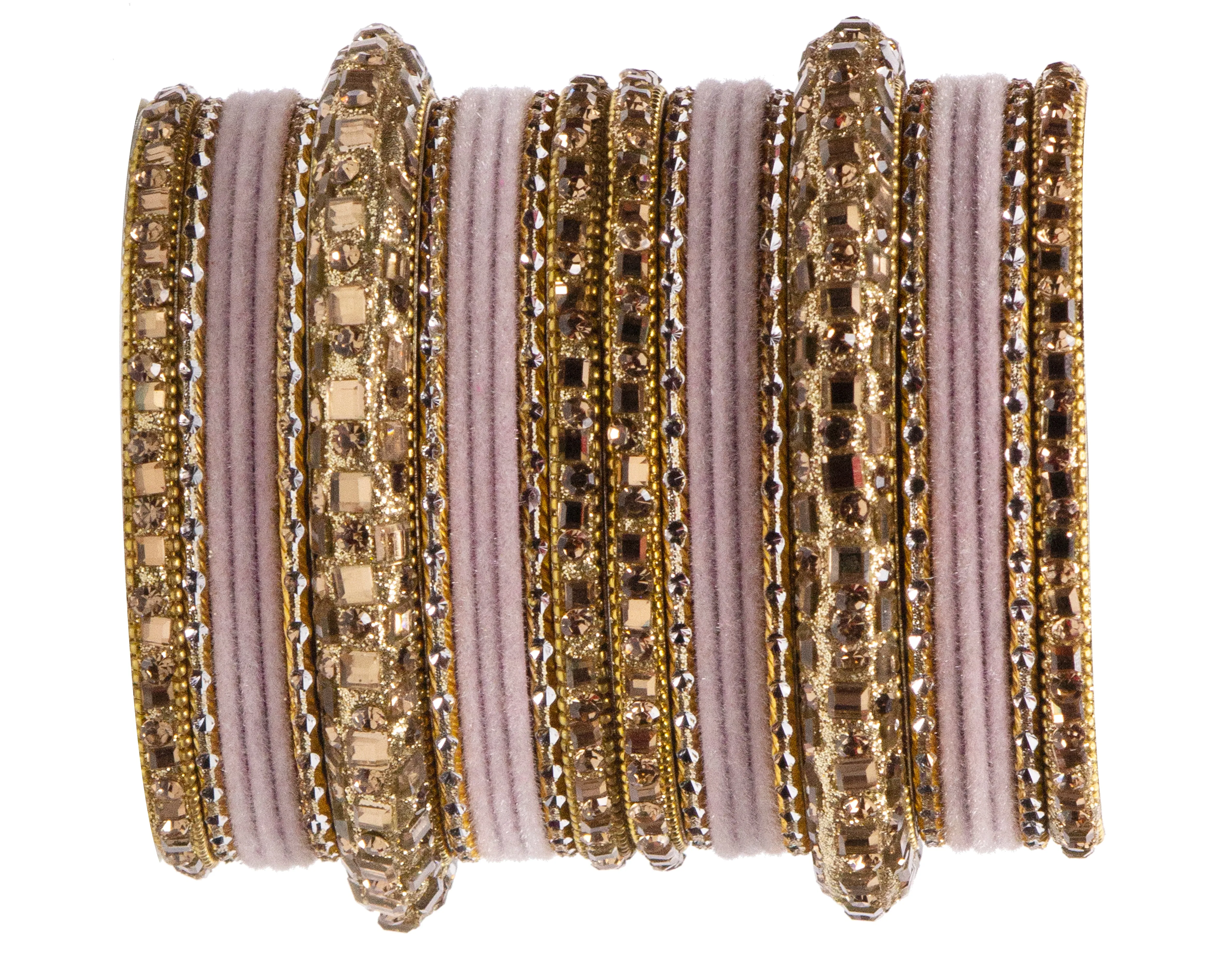Bridal Kundan Bangles Set Plain Metal Charm Bracelet For Women Indian- Partywear