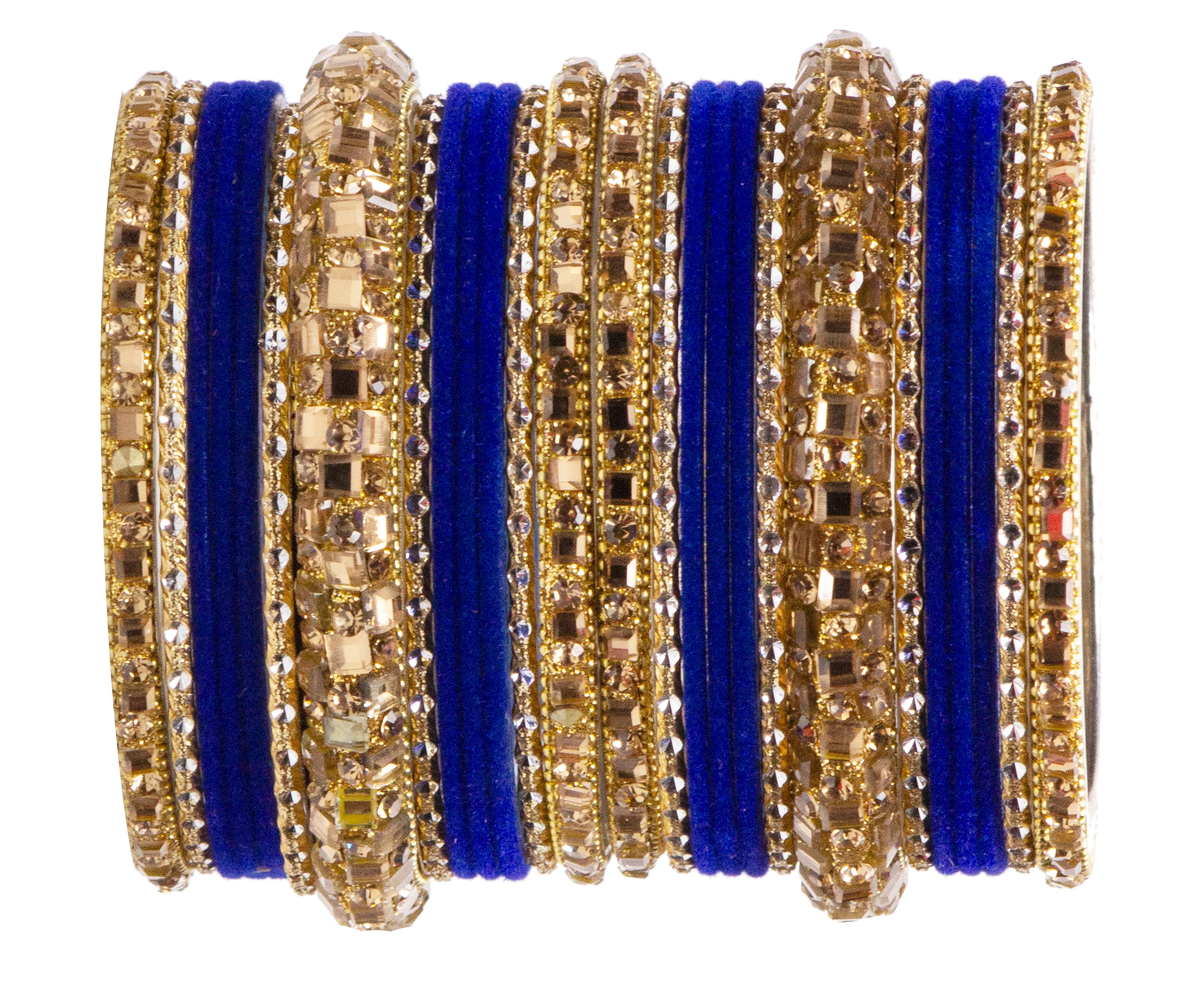 Bridal Kundan Bangles Set Plain Metal Charm Bracelet For Women Indian- Partywear
