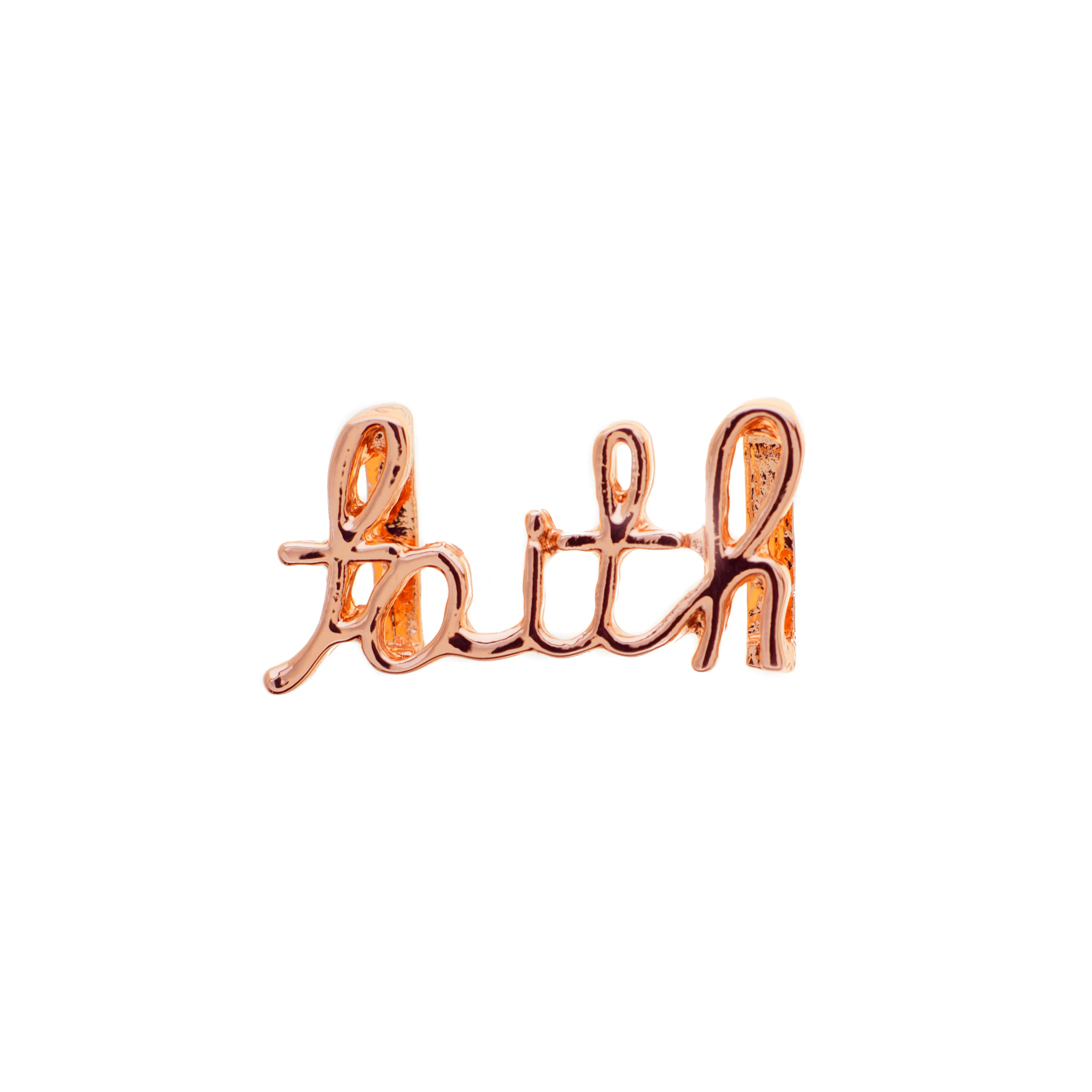 Buckle Up Rose Gold Faith Charm