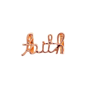 Buckle Up Rose Gold Faith Charm