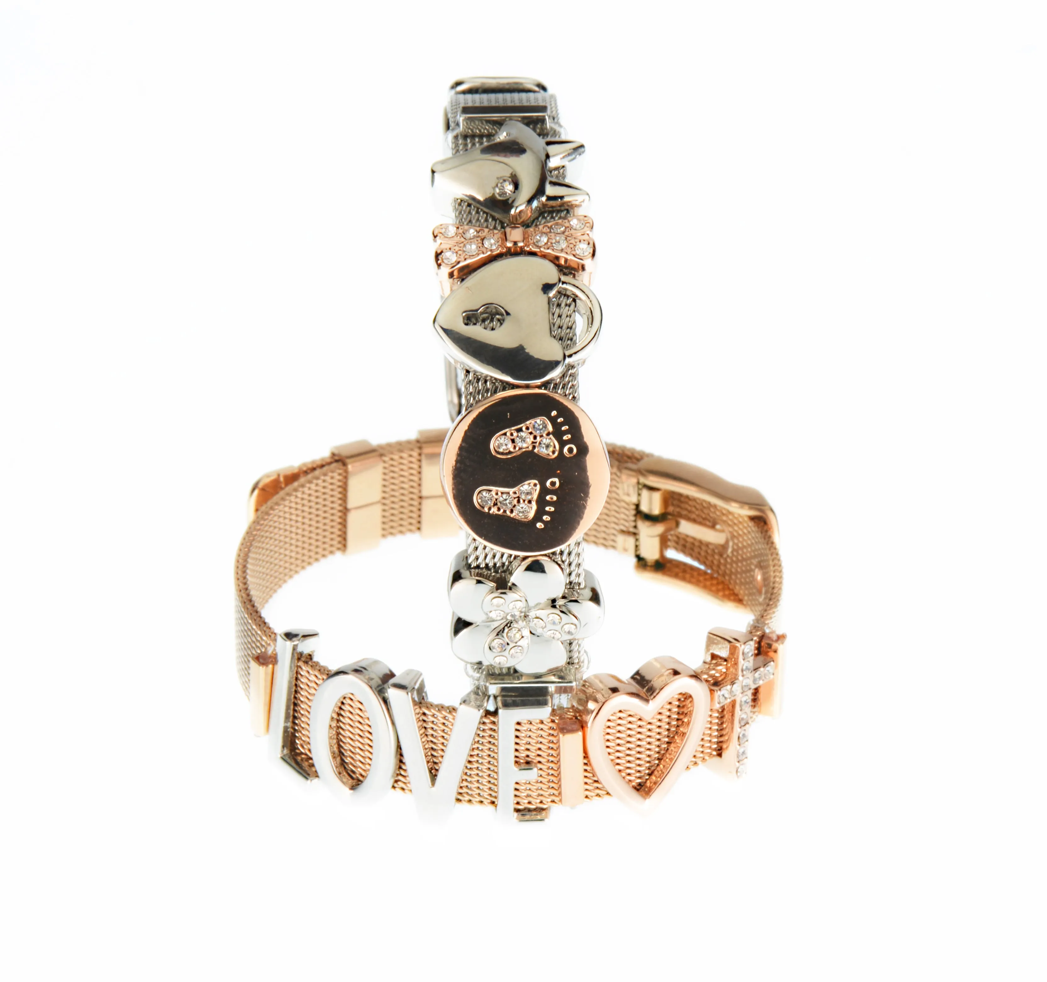 Buckle Up Rose Gold Written Love Charm
