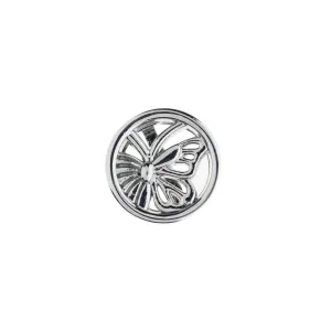Buckle Up Silver Butterfly Charm