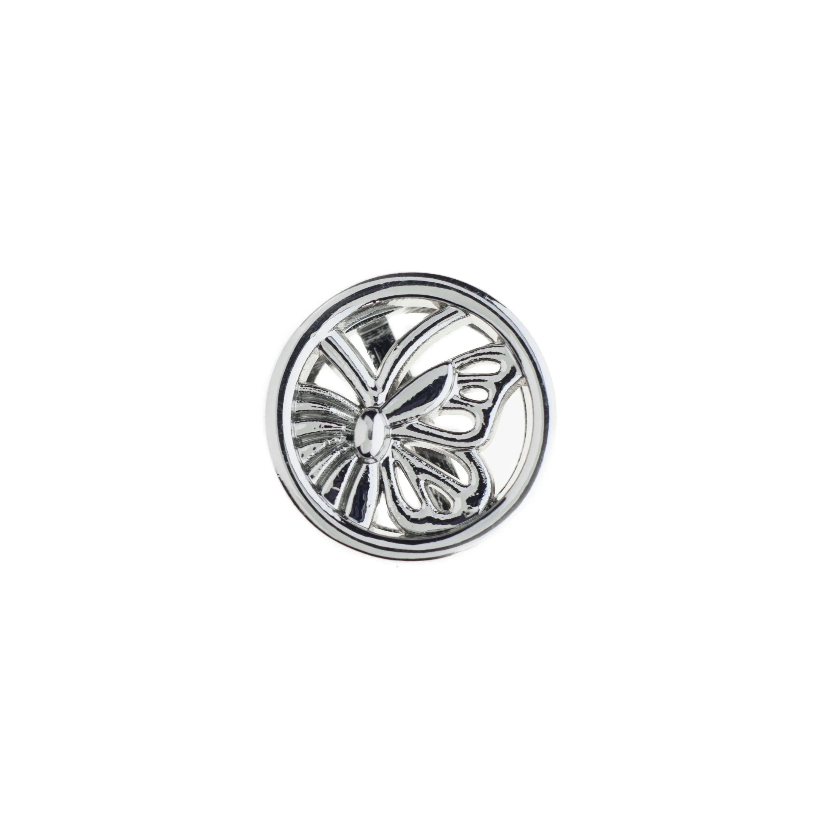 Buckle Up Silver Butterfly Charm