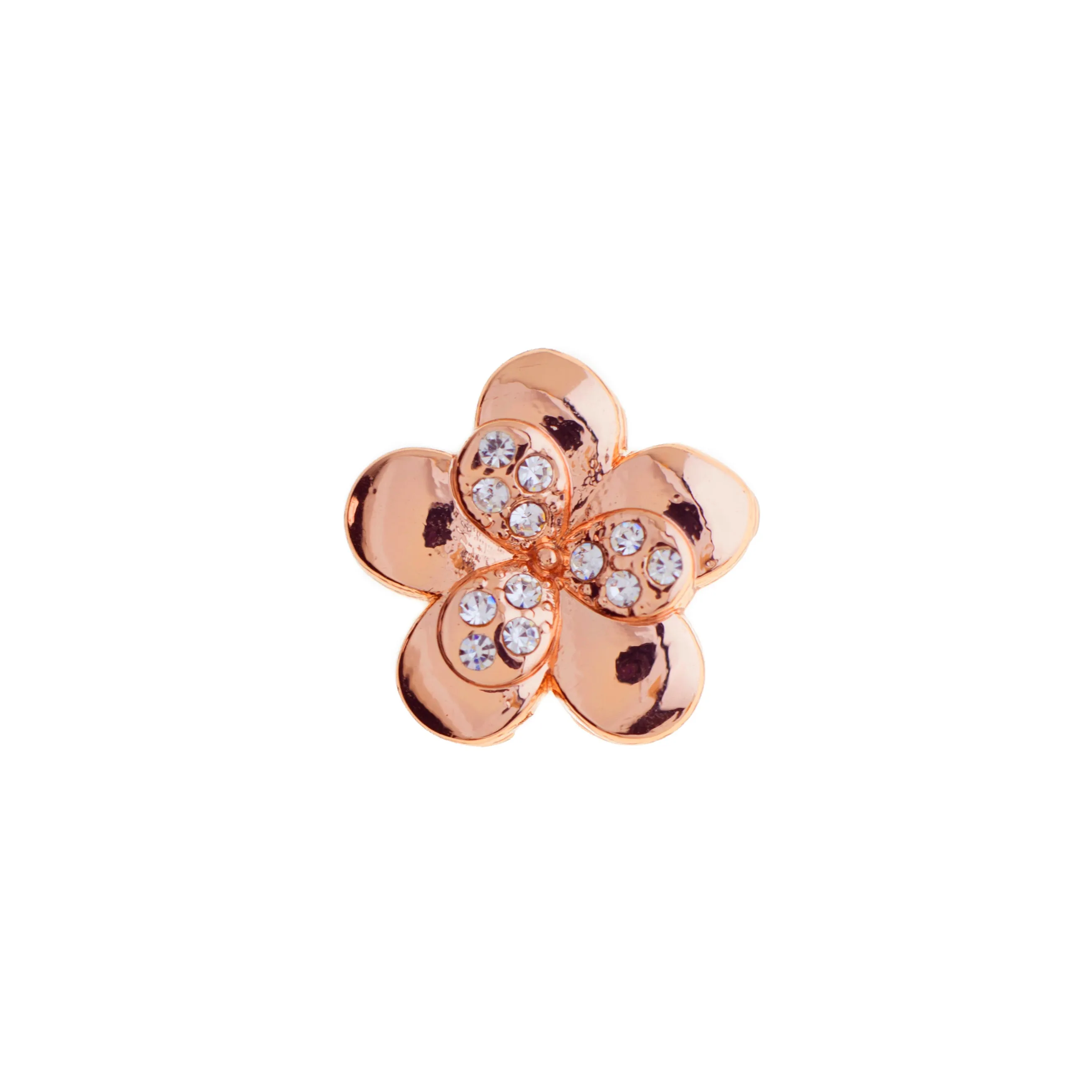 Buckle Up Silver Flower Charm