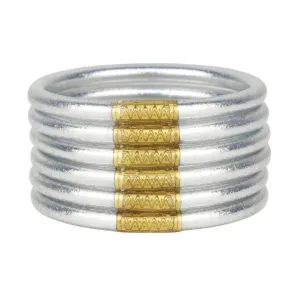 BuDhaGirl | Set of Six | All Weather Bangles in Silver