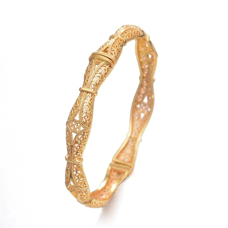Can Open Dubai Arab Kuwait Gold Color Bangles  For women