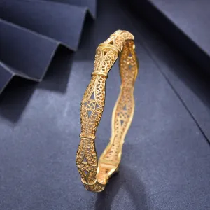 Can Open Dubai Arab Kuwait Gold Color Bangles  For women