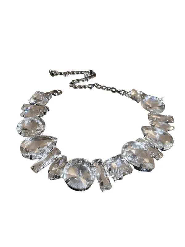 Chains Geometric Rhine Stones Necklaces Accessories