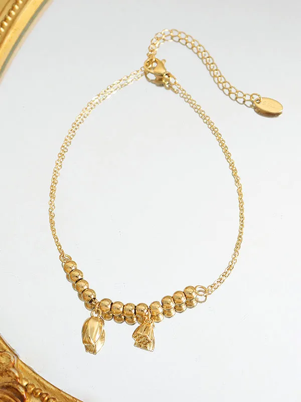 Chains Solid Color Anklet