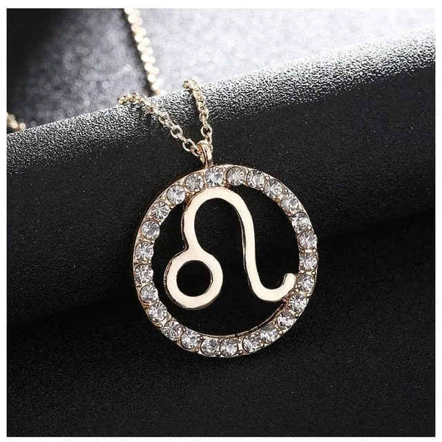 Crystal Zodiac Sign Necklaces 12 Constellations