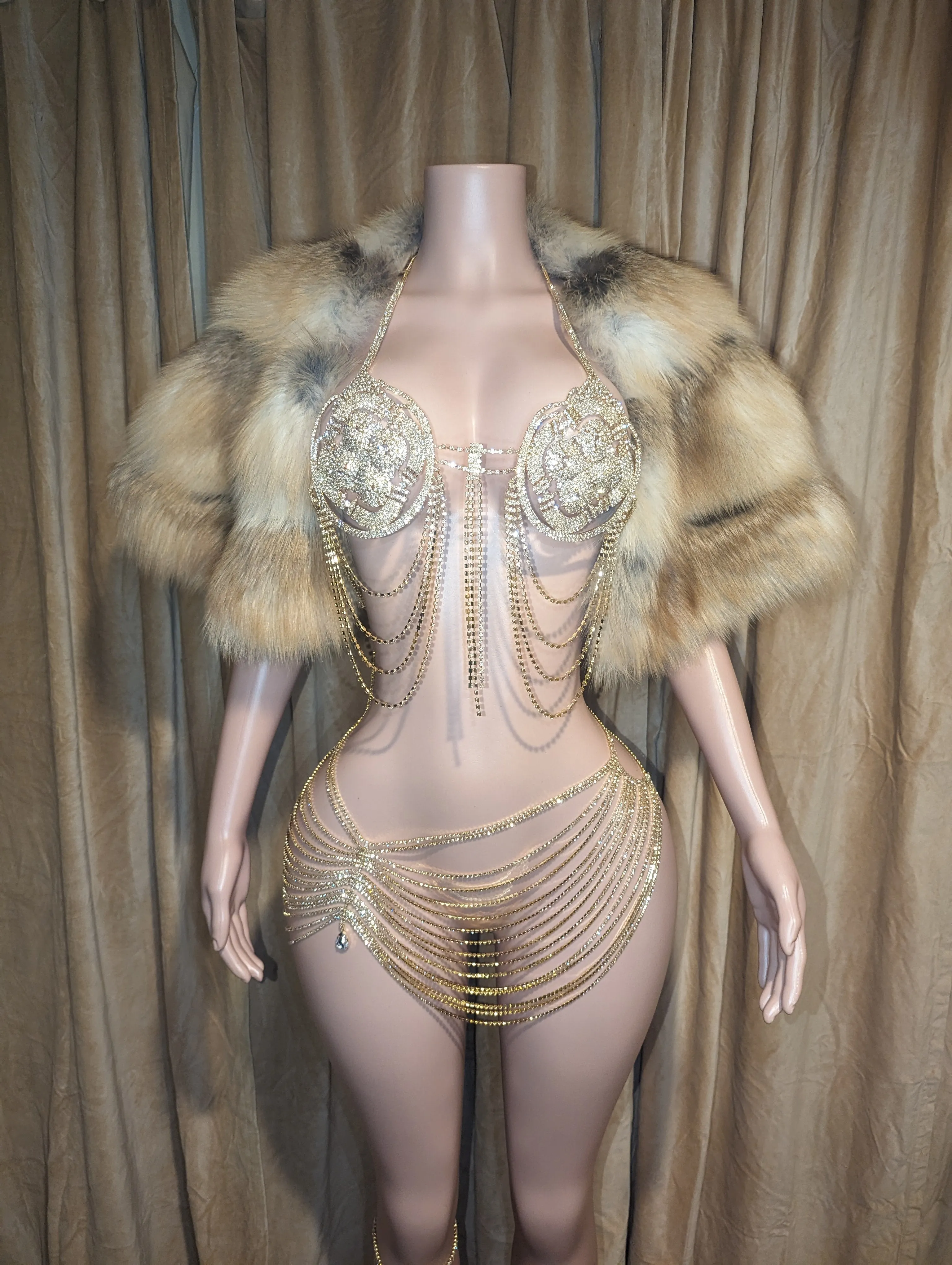 Crystals Chains Skirt Belt (Ready to Ship)