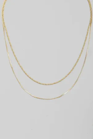 DAINTY LAYERED CHAIN NECKLACE