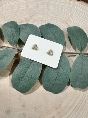 Diamond Heart Studs