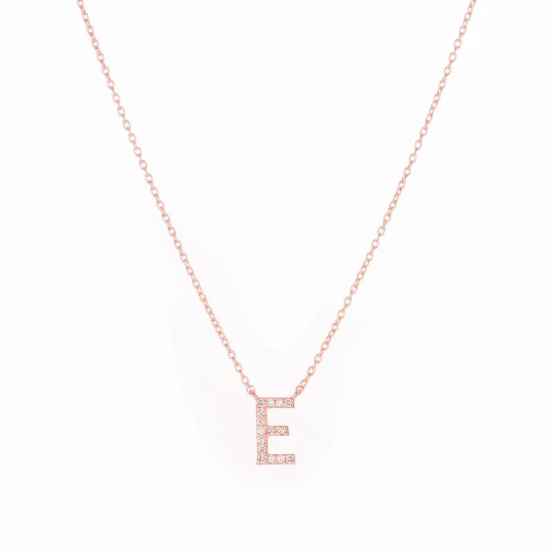 Diamond Pavé Initial Necklace