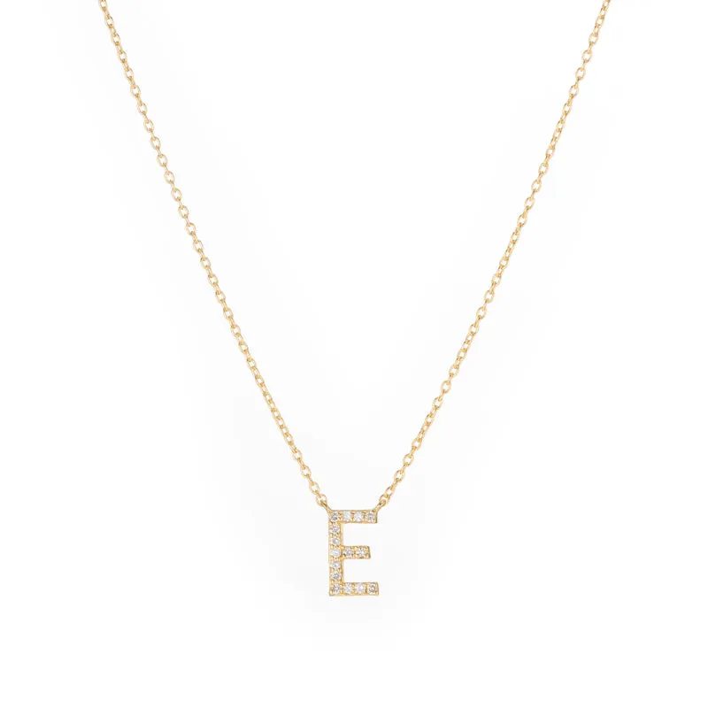 Diamond Pavé Initial Necklace