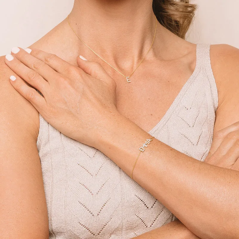 Diamond Pavé Initial Necklace