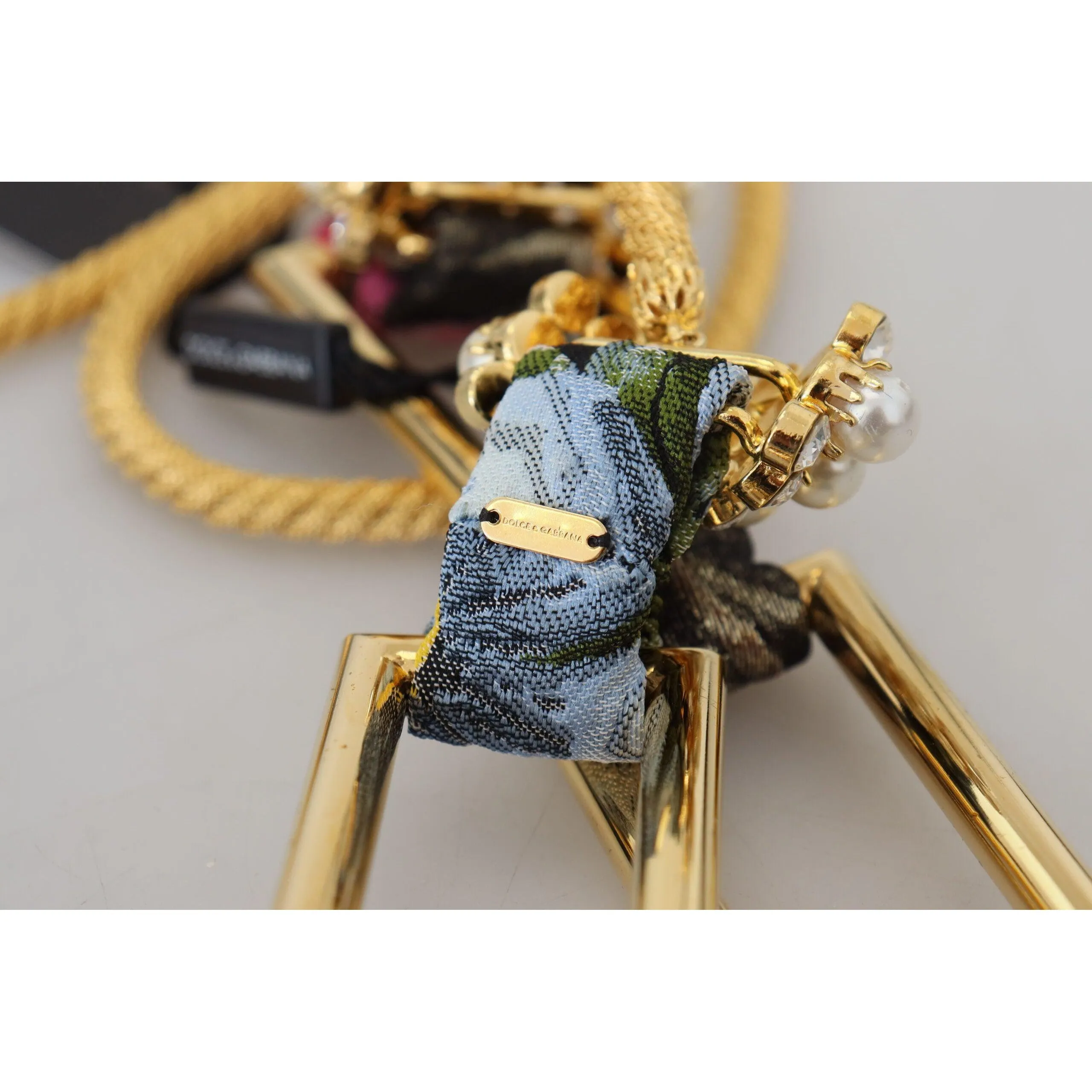 Dolce & Gabbana Elegant Gold Brass Pearl Statement Necklace