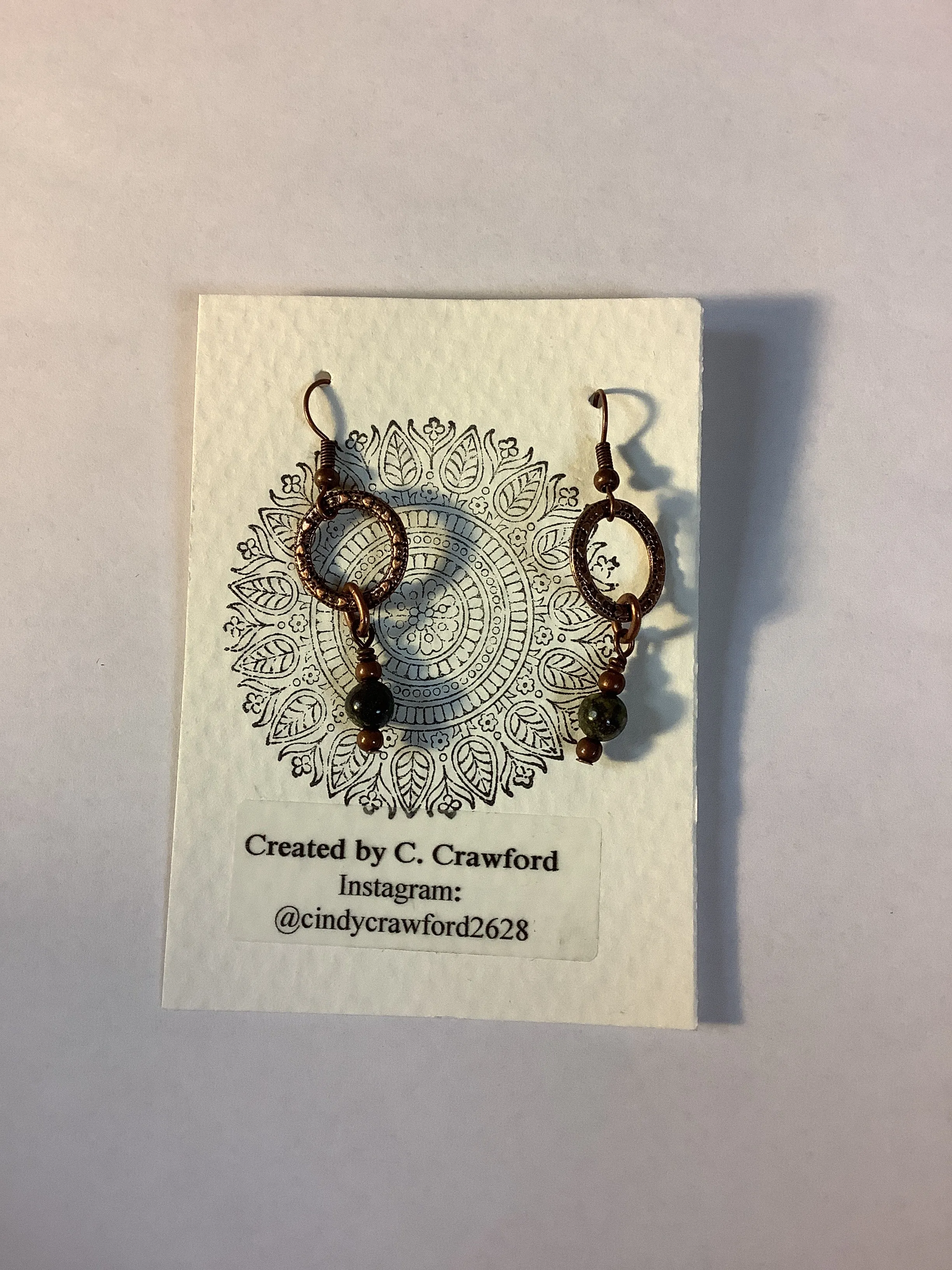 Dragon Blood Circle Fishook Earrings