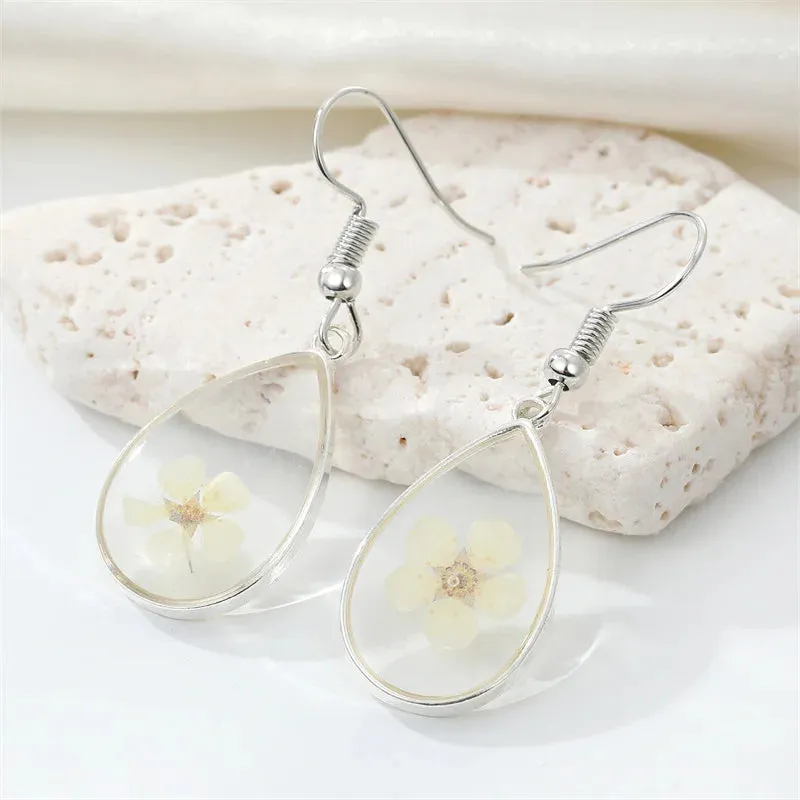 Dried Flower Resin Earrings