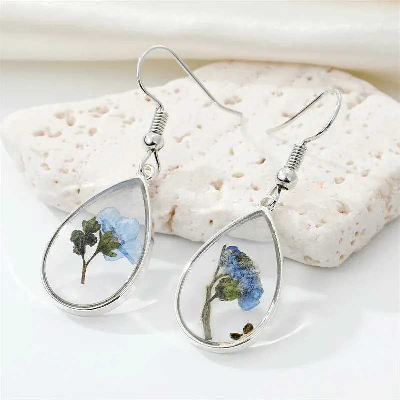 Dried Flower Resin Earrings