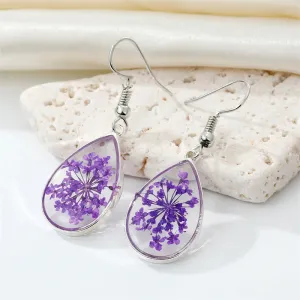 Dried Flower Resin Earrings