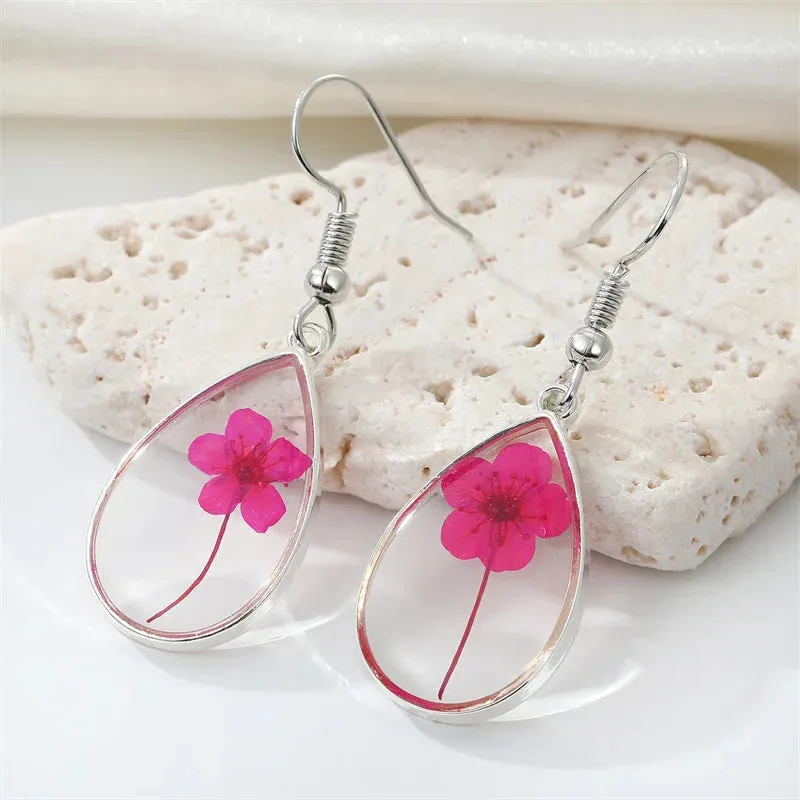 Dried Flower Resin Earrings