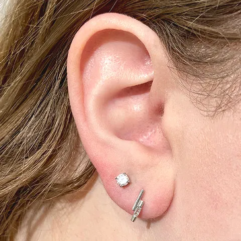 Dual Bar Stud Earrings