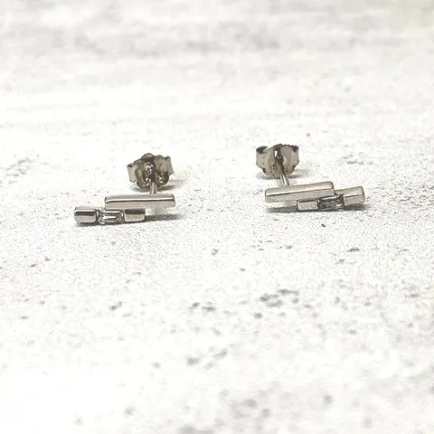 Dual Bar Stud Earrings