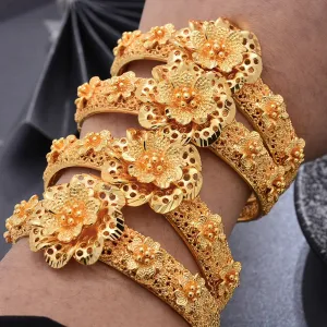 Dubai Gold Color 24K Bangles For women wedding gifts