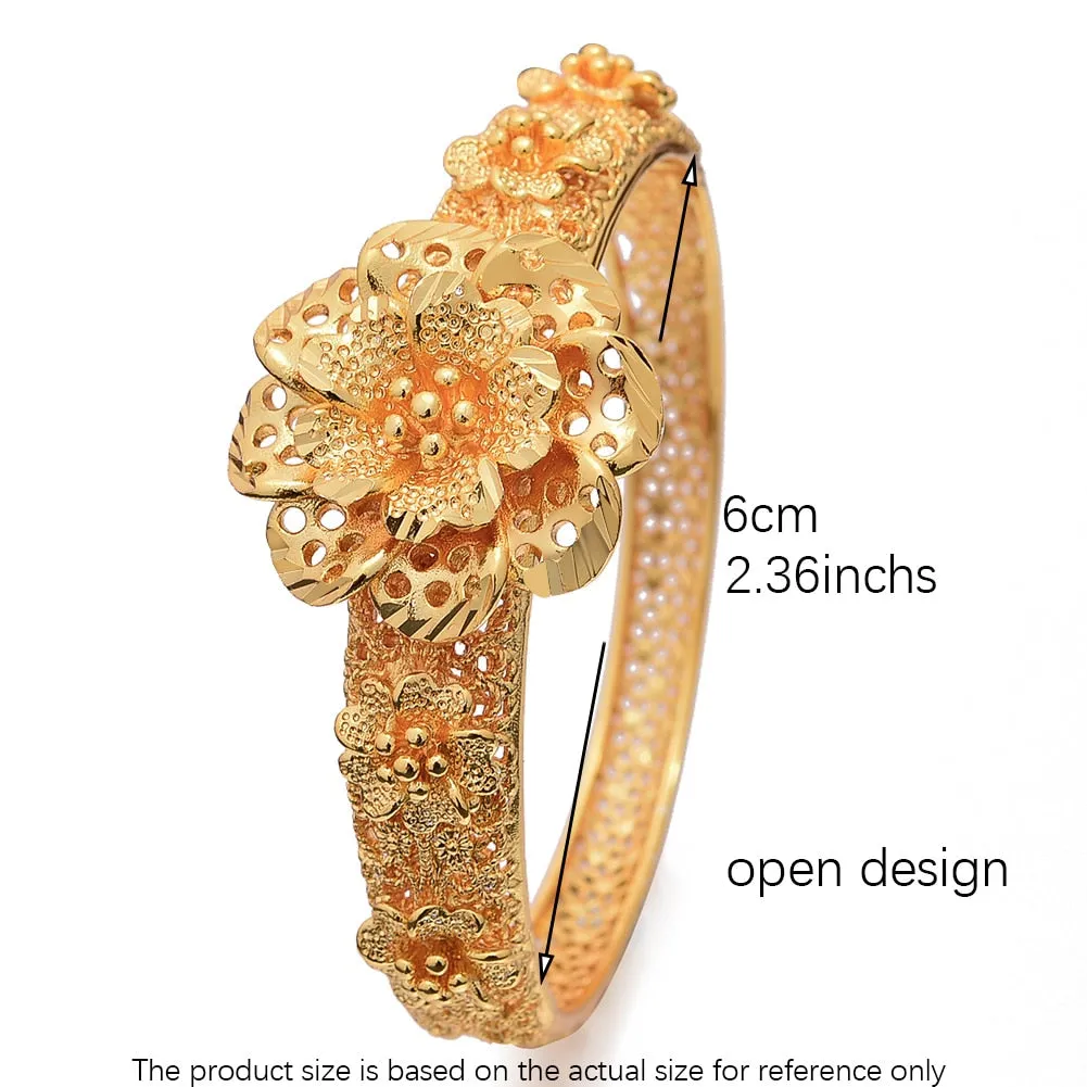 Dubai Gold Color 24K Bangles For women wedding gifts