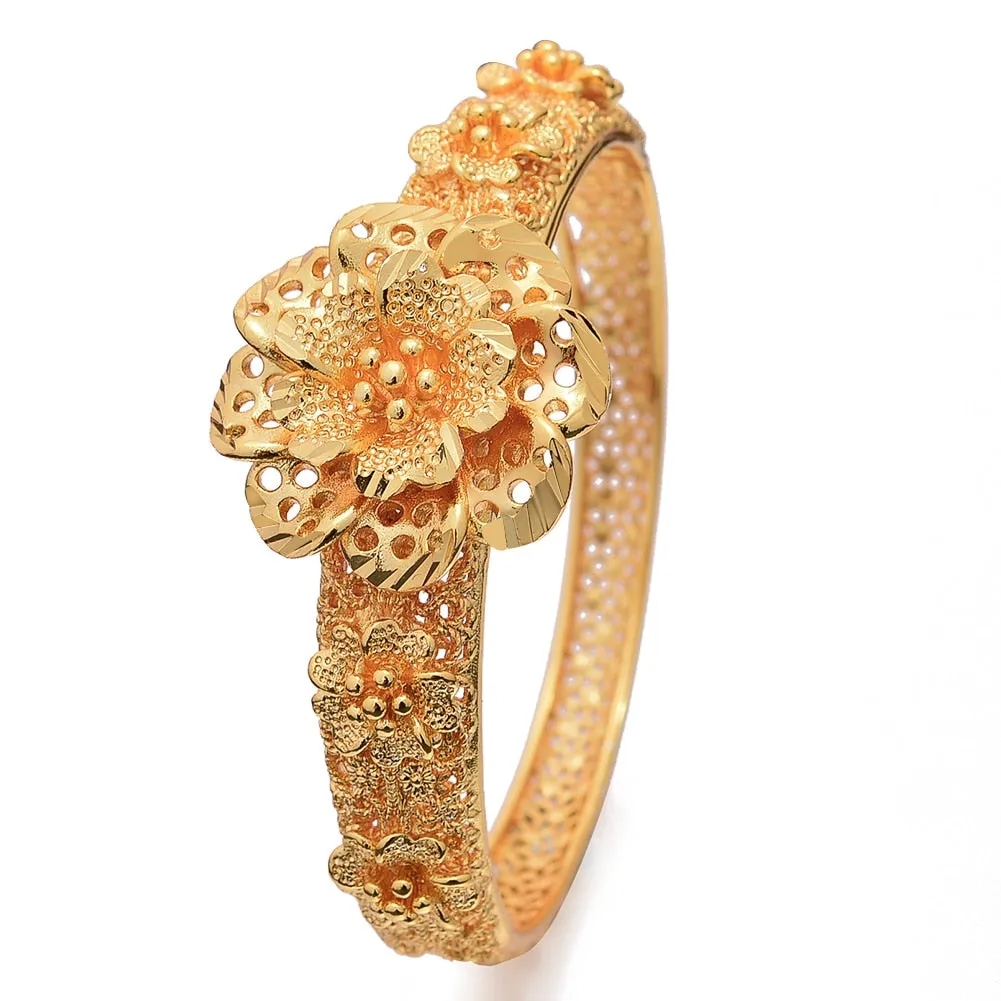 Dubai Gold Color 24K Bangles For women wedding gifts