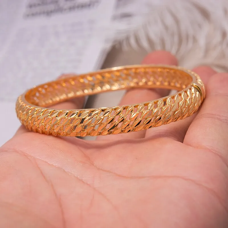 Dubai Gold Color  bangles for women Wedding Bracelets Bangles
