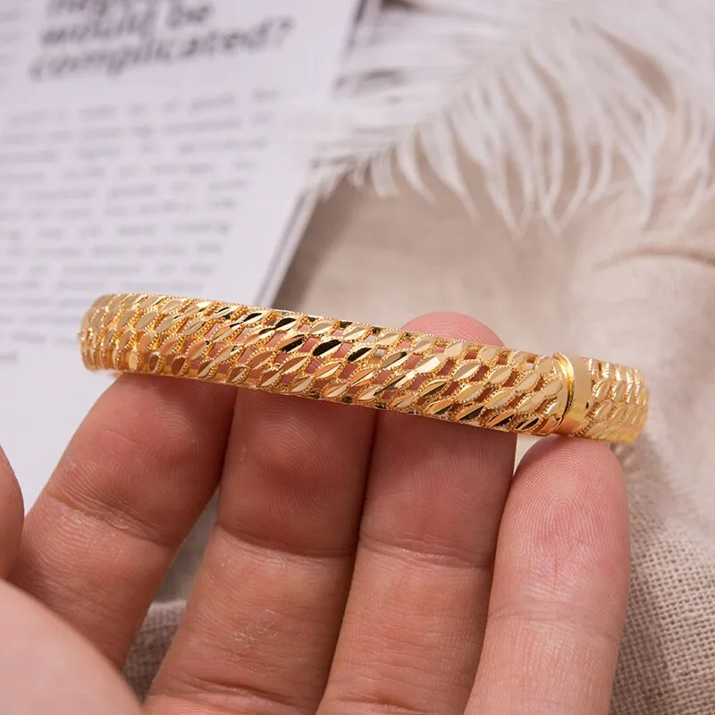 Dubai Gold Color  bangles for women Wedding Bracelets Bangles
