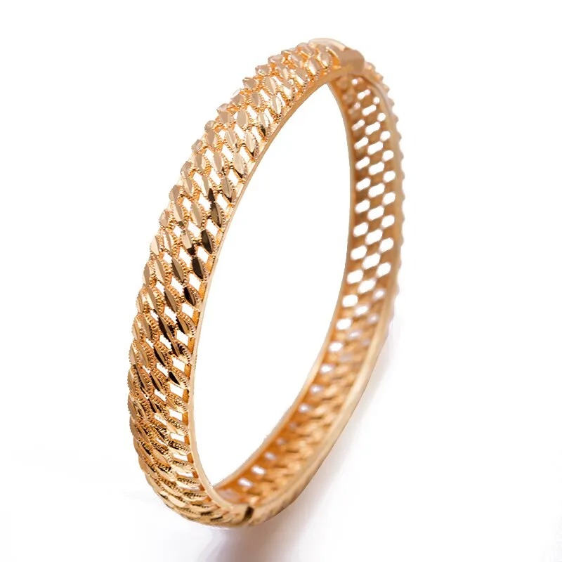 Dubai Gold Color  bangles for women Wedding Bracelets Bangles