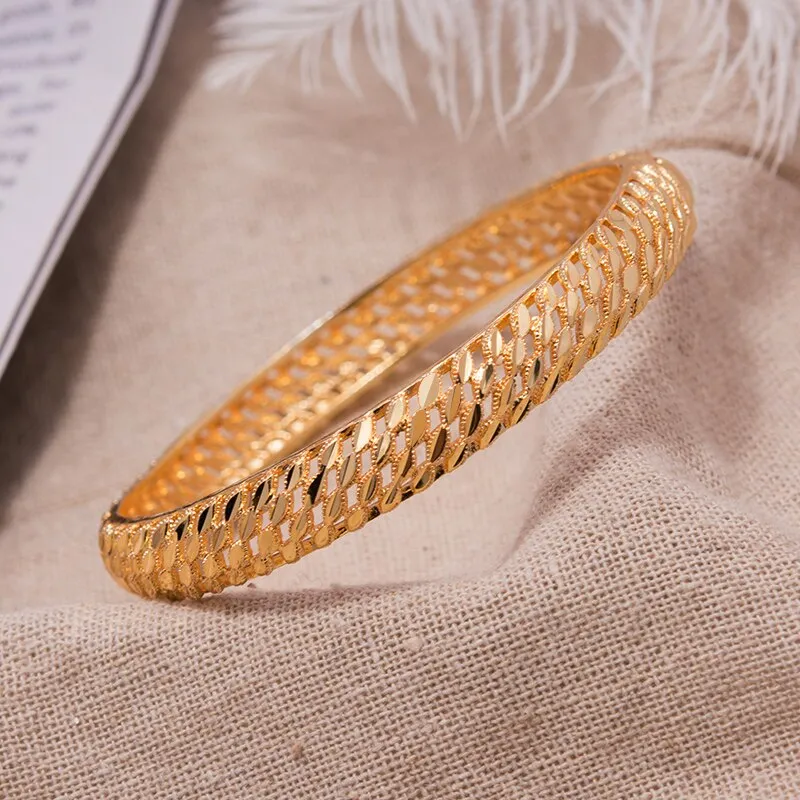 Dubai Gold Color  bangles for women Wedding Bracelets Bangles