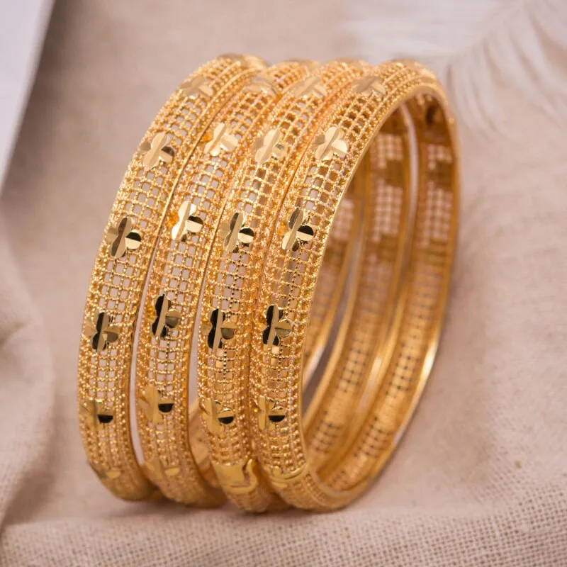 Dubai Gold Color  Jewelry Bangle Bracelet for Women Girl