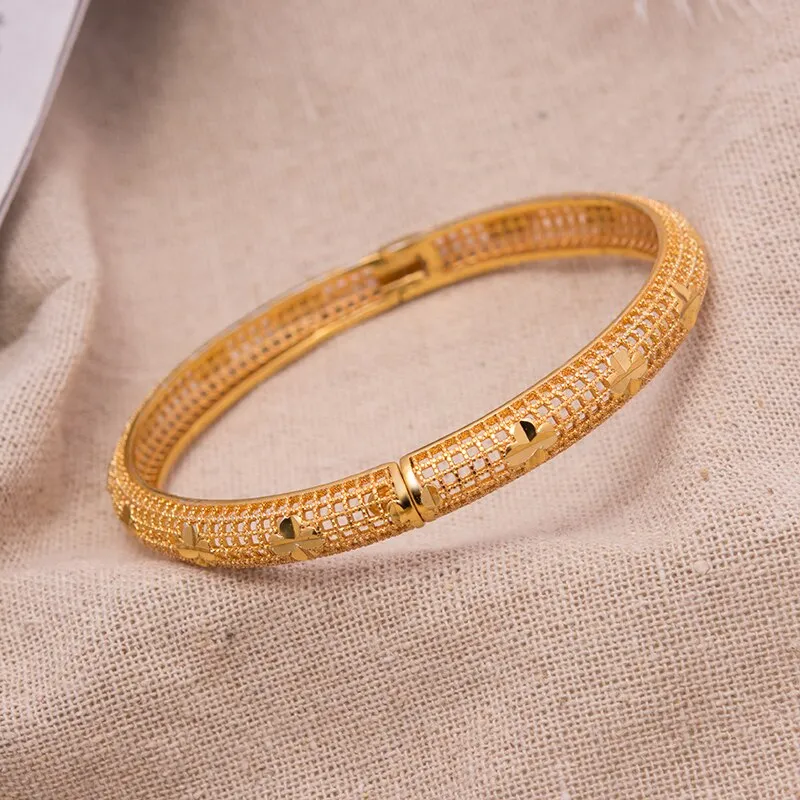 Dubai Gold Color  Jewelry Bangle Bracelet for Women Girl